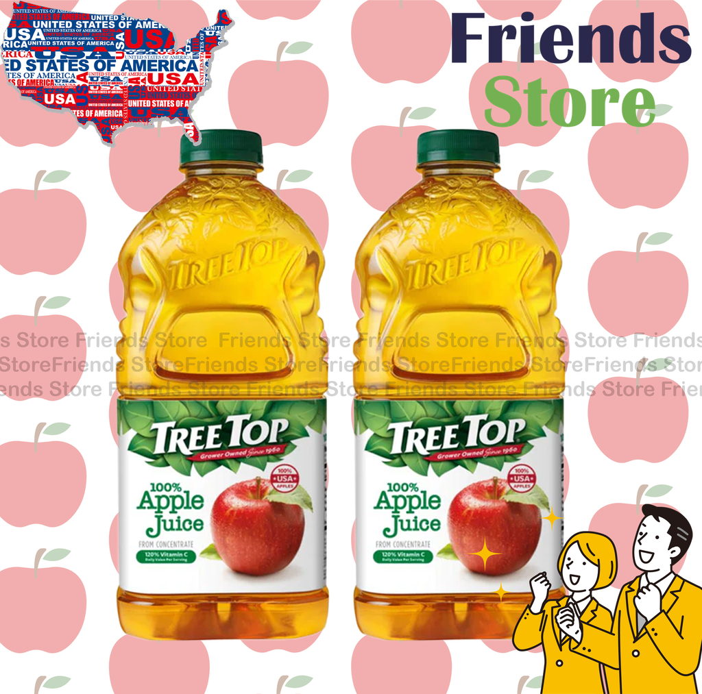 [4004431D] TreeTop - 大支裝 100% Bottled Apple Juice (64oz X 2) "The BBD format of USA Goods is Month-Day-Year. Pls be remin