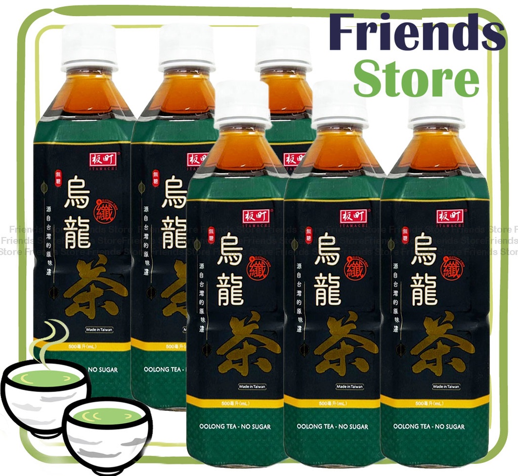 板町 - 台灣 順纖無糖烏龍茶 (500毫升 X 6)