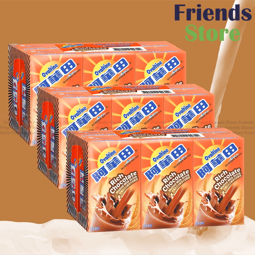 オバルチン - [オリジナルボックス] 濃厚チョコレートモルトミルクドリンク (250ml x 18) 新旧パッケージランダム配布