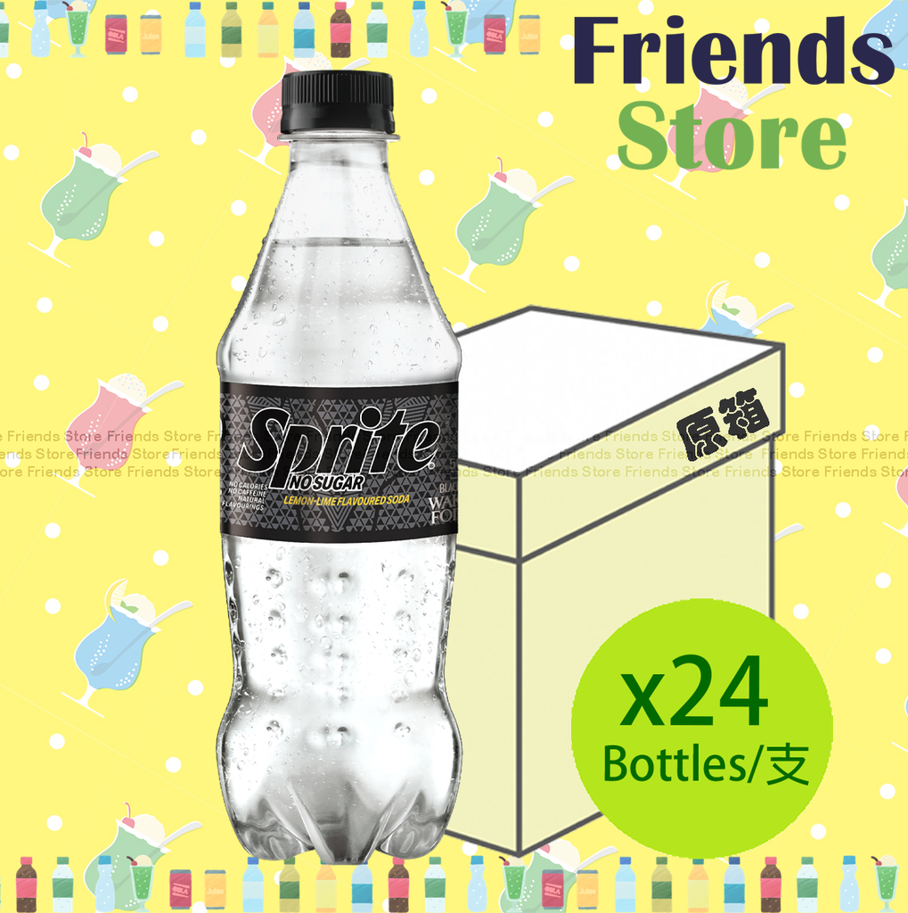 雪碧 - [原箱] 膠樽裝 (無糖) 檸檬青檸味 汽水 (500毫升 X 24) #Sprite