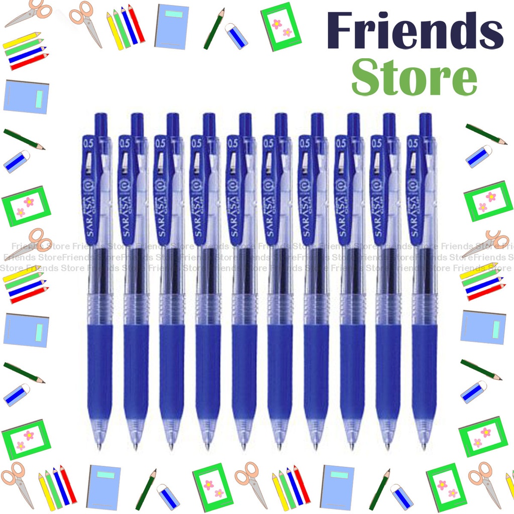 [1240069] ゼブラ - [10個] サラサ 0.5mm クリックゲルペン (JJ15-BL) ブルー × 10