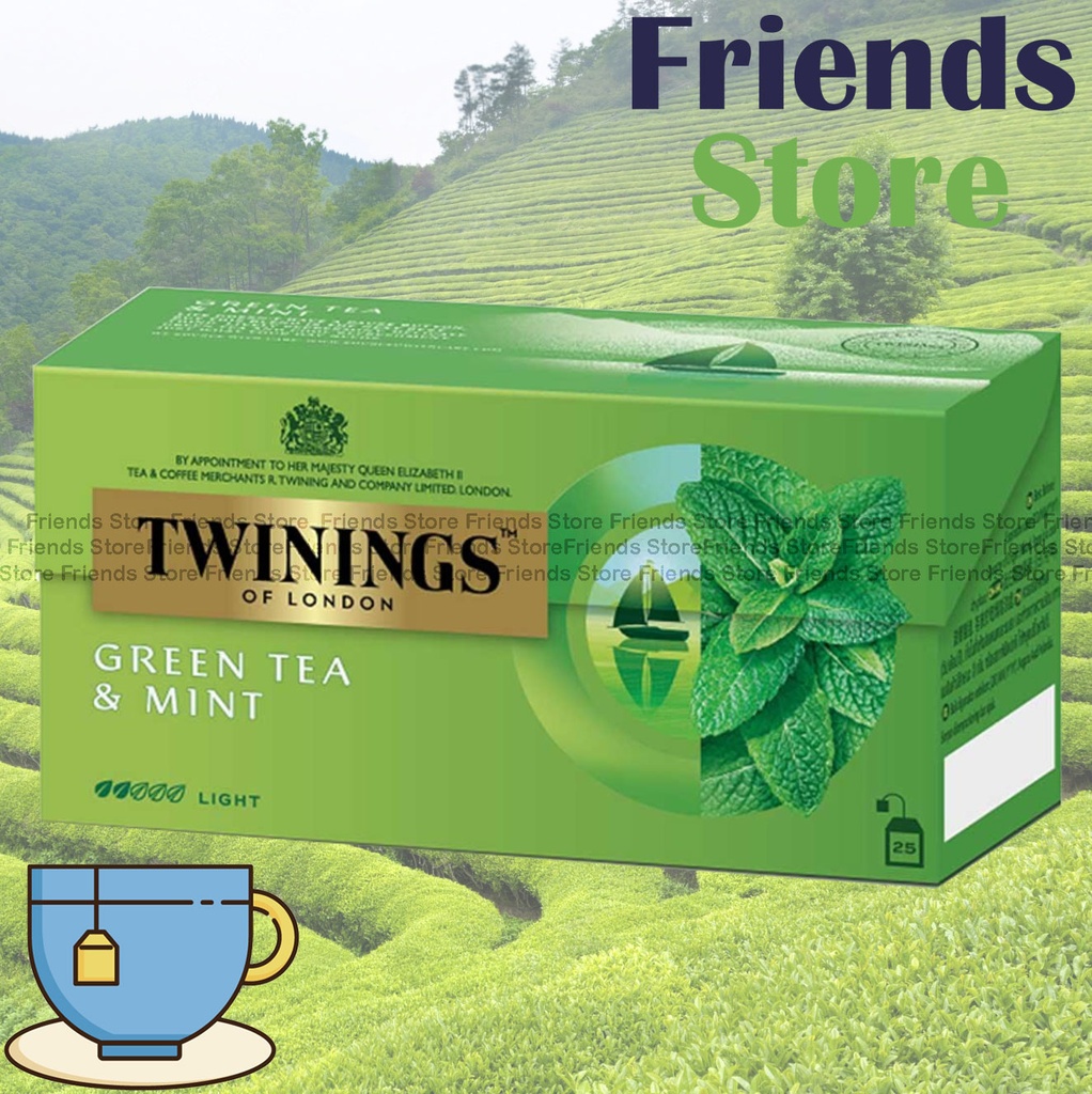 トワイニング - クラシックミントグリーンティーティーバッグドリンク（1箱25袋×1.5g）（香港ライセンス商品）新旧パッケージがランダムに配布されます