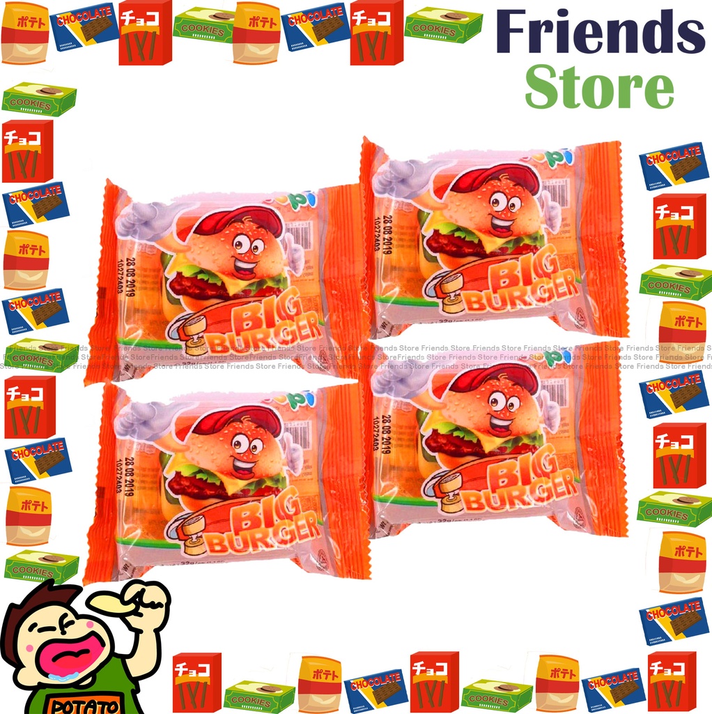 [4007770C] ユピ - ビッグハンバーガーバンズグミキャンディ（28g×4個）