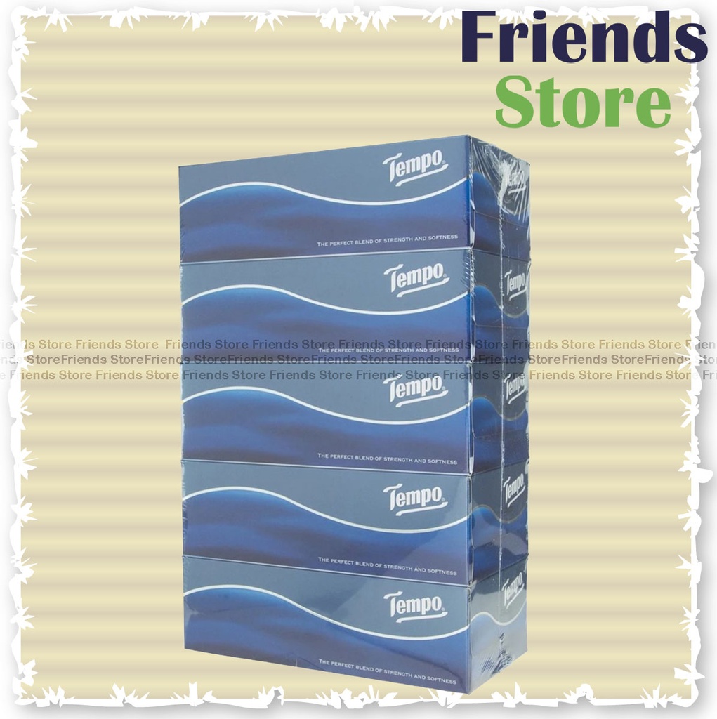 テンポ - テンポ ボックス入りフェイシャルティッシュ（無香料）5箱（パッケージはランダムに配布されます）