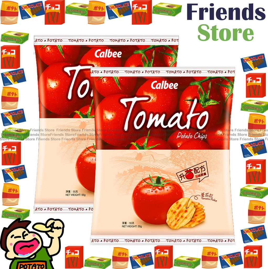 [4000235] Calbee - Tomato Flavour Potato Chips (55g X 2)