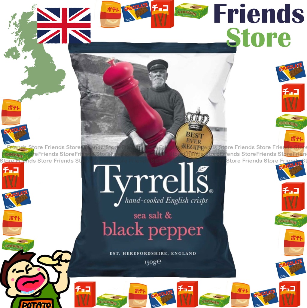 Tyrrells - Sea Salt & Black Pepper crisps (150g