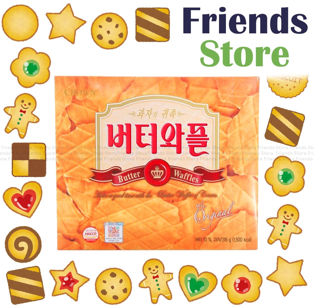 Crown - Butter Waffles (12s/box)    (Parallel Imported Goods)BBD:15 SEP 2025 or after