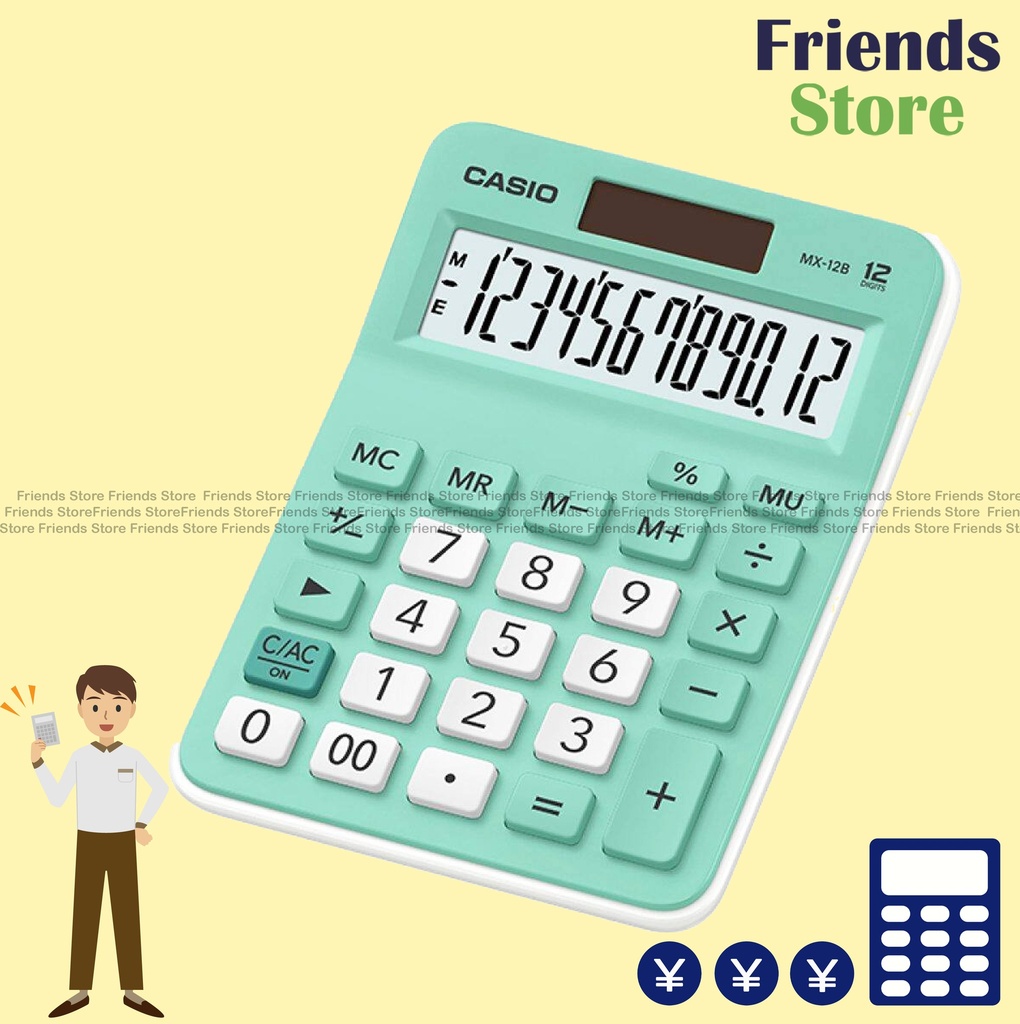 CASIO コンパクト卓上電卓 MX-12B-GN（グリーン）
