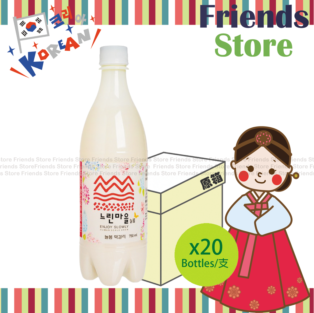 真露 - [原箱] 慢活村 - 韓國馬格利米酒  飲品 (750毫升 X 20)