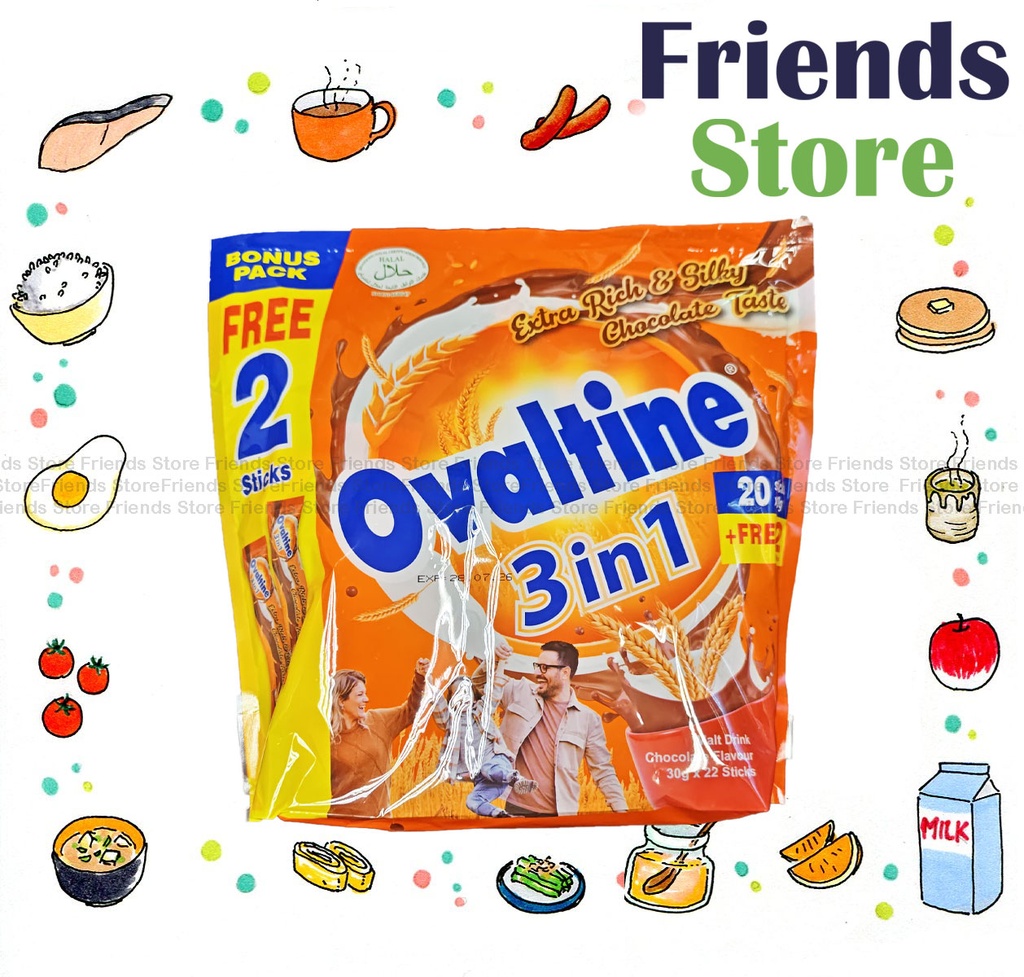 Ovaltine - 3in1 Nutritional Malted Drink Powder (20s)  (Bonus pack randomly dist.) (Parallel Imported Goods)
