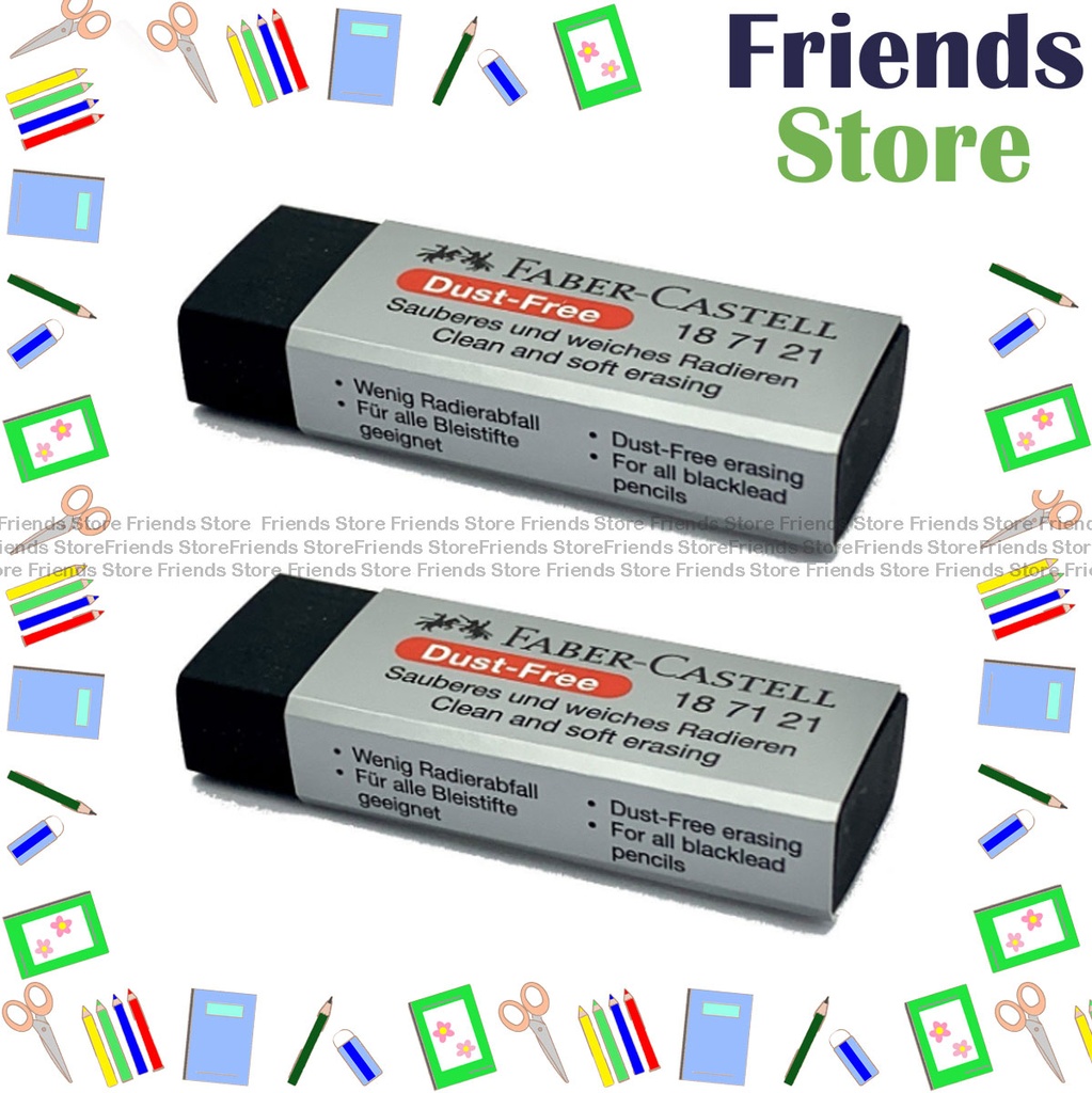 FABER CASTELL - Dust-Free Big Eraser 187121 X 2
