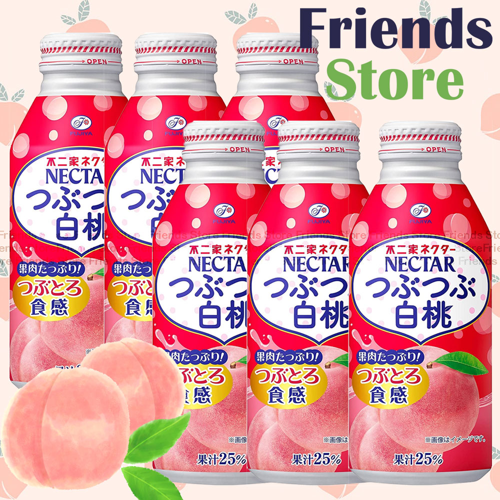 FUJIYA - White Peach Juice (380g X 6) Packing randomly distributed