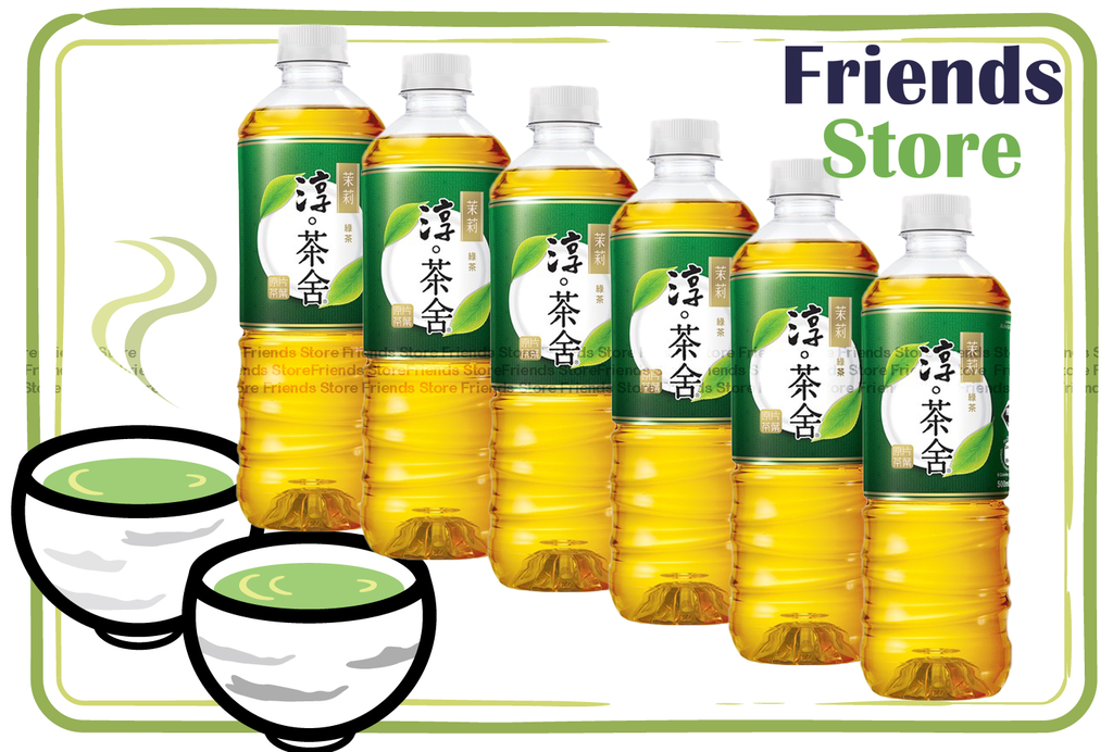 淳。茶舍 - 銀毫苿莉綠茶飲料(無糖) (500毫升 X 6) 新舊包裝隨機發放