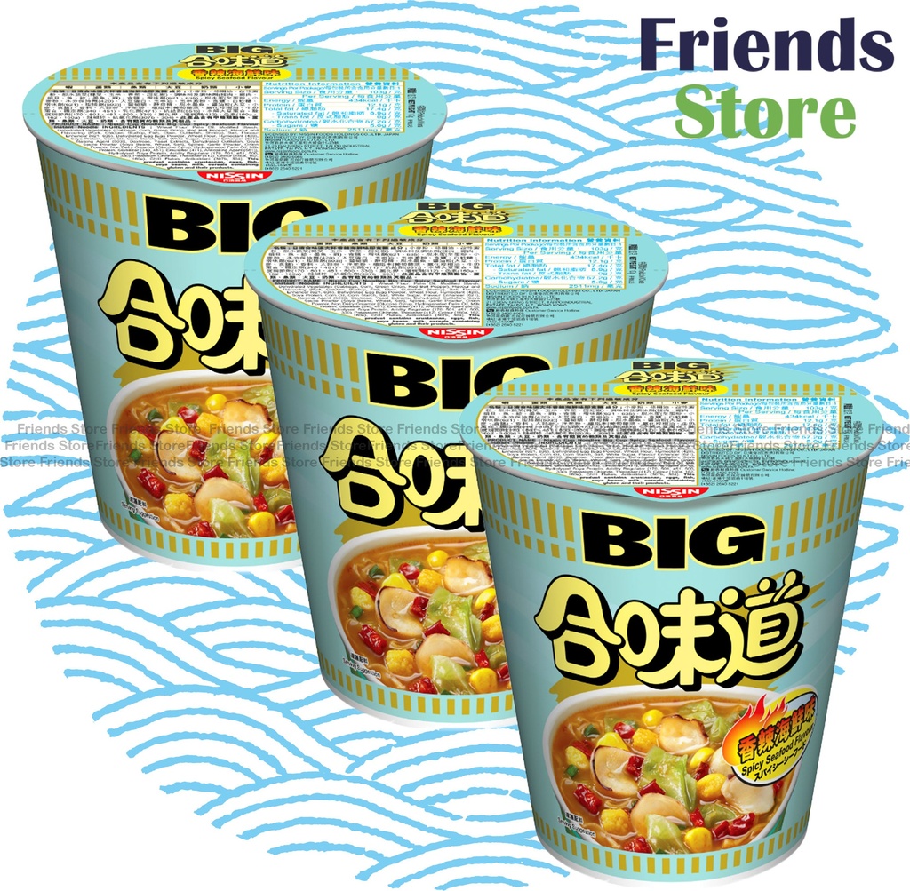 Nissin - Big Cup Noodles Spicy Seafood Flavour (103g X 3)
