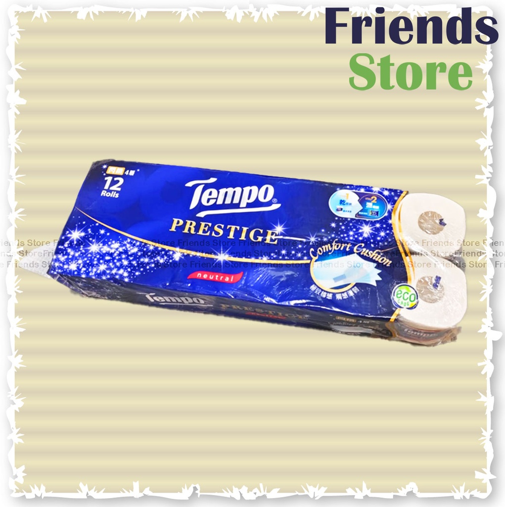 [13031G1] Tempo - Bathroom Tissue 4-Ply Prestige (Neutral 無味) 12Rolls/Pack   (packing randomly distributed)