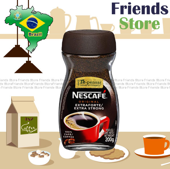 ネスカフェ - ブラジル産ガラスボトル入りインスタントコーヒー（200g）（並行輸入品）