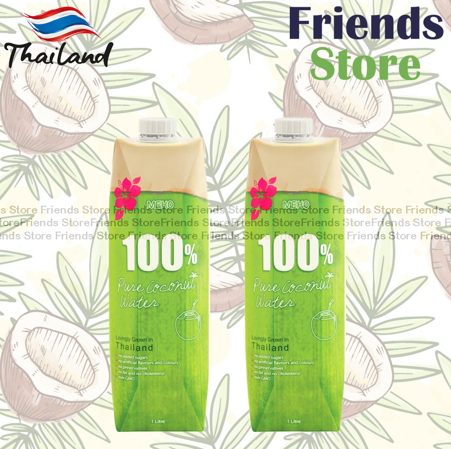 เมโกะ - เครื่องดื่มน้ำมะพร้าวแท้ 100% (1 ลิตร x 2 ขวด)