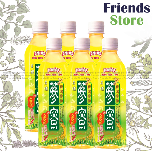 [400160A] HUNG FOOK TONG - American Ginsing with Honey Drink (500ml X 6)BBD:on/after OCT 2025