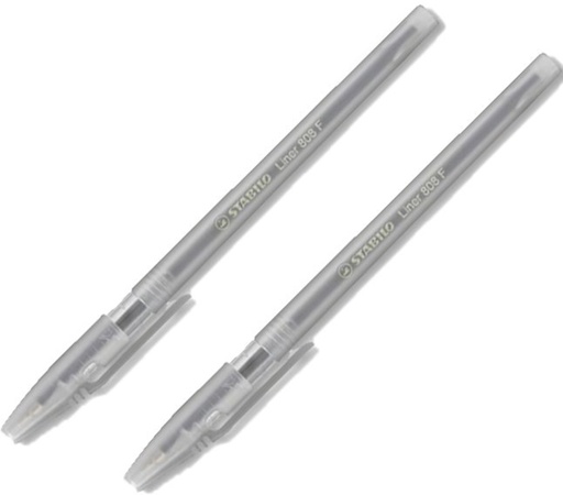 [124012A] STABILO - フリップトップボールペン 0.7mm 808F (ブラック) × 2