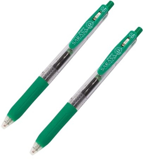 [124006D] ゼブラ - サラサ 0.5mm クリックゲルペン (JJ15-G) グリーン×2