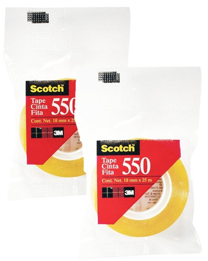 [11156] スコッチ - 550 18mm x 25m テープ X2 ロール