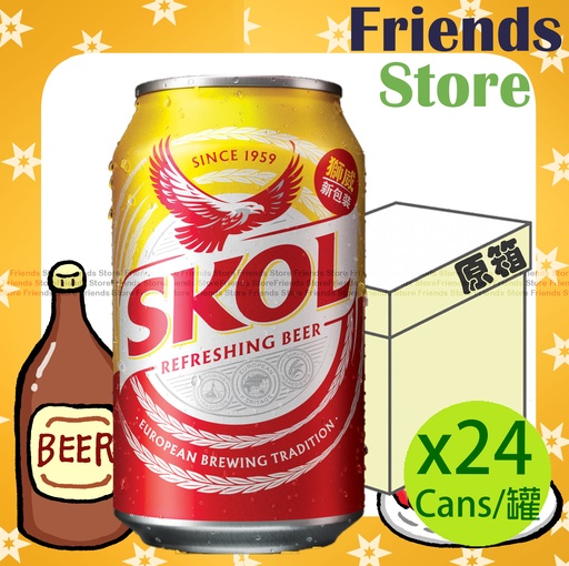 [400140] SKOL - [Full Case] Canned beer (330ml X 24) SKOL