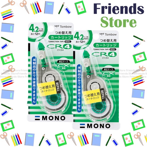 [19008] トンボ - CT-CR4 修正テープ 詰め替え用 4.2mm x 12m [x2個]
