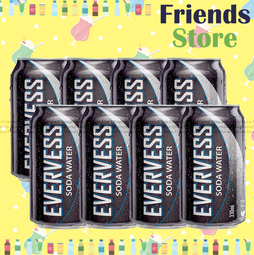 [4000414A] EVERVESS - Canned Soda Water (330ml X 4 X 2)