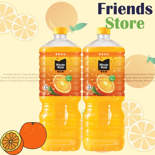 [4000410] Minute Maid - (大支家庭裝) Orange Juice Drink (1.2L X 2) new/old packing randomly distributed