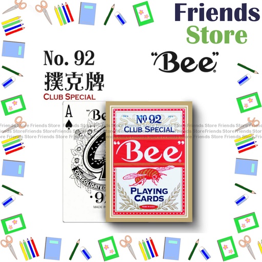 [400222] 蜜蜂牌 - No.92 Club Special 撲克牌(紅色)
