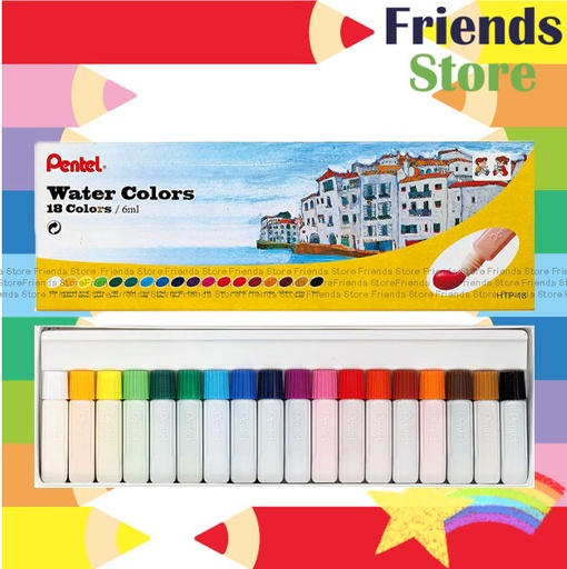 [12761A] Pentel - Water Colors (18 Colors)   HTP-18