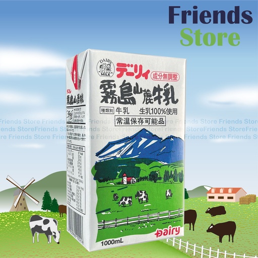 [4A2] Hokkaido Dairy Products - Japan Kirishima San Roku Milk (1000ml x 1) 
