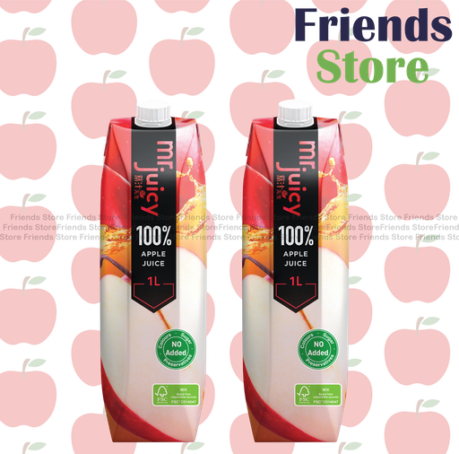 [4007595A] Mr. Juicy - 100% Apple Juice (1L x 2)