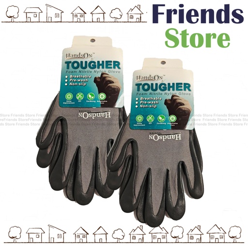 [GTHS] HandsON - HandsON Tougher Anti-skid Safety Gloves 309867 (Grey / Size S) X 2