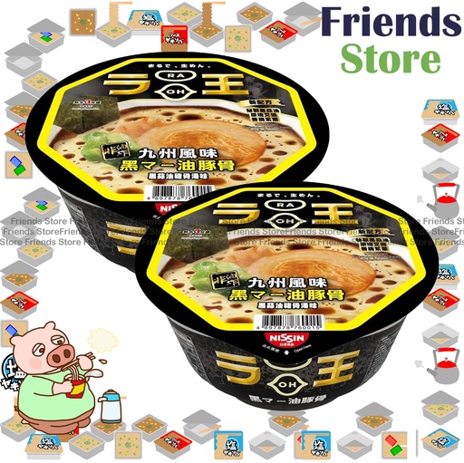 [400114M7] 日清 ラワン - 丼麺（黒にんにく油豚骨スープ味）（94g×2）