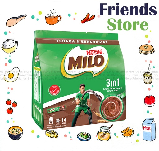 [4126L] Milo - 3-in-1 Nutritious Malt Drink (14s/bag)  (Parallel Imported Goods) Random packaging
