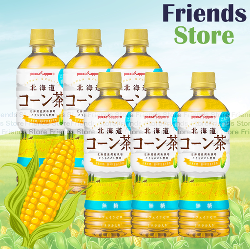 [4126L5P] POKKA SAPPORO - Hokkaido (Sugar Free/Caffeine Free) Roasted Corn Tea(525ml X 6)(Parallel Imported Goods)