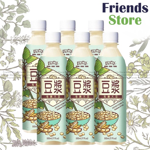 [400160N] 鴻福堂 - 濃香豆漿 (500毫升 X 6) 新舊包裝隨機發放 最佳飲用日期：2025年10月或之後