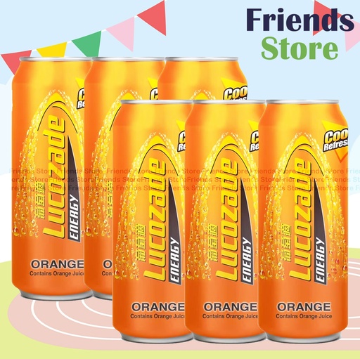 [4004482A] Lucozade - Energy Drinks - Orange Flavour (325ml X 6)
