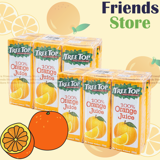 [4004431B2] TreeTop - Paper-packed 100% Orange Juice  (200ml X 6 X 2)