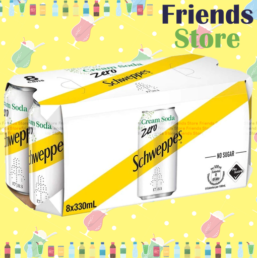 [400293] Schweppes - Cream Soda Zero (330ml X 8)