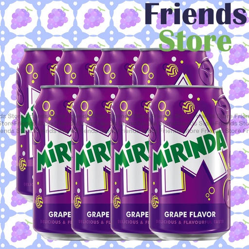 [400398P] Mirinda - Canned Grape Flavoured Soft Drink (330ml X 8)