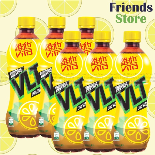 [4001008B] Vita - 膠樽裝 Bottled Lemon Tea Zero Sugar (零糖) (500ml X 6)