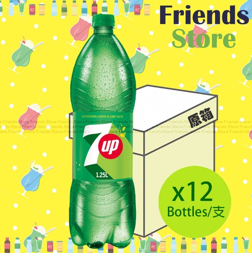 [400398G_125LF] 7up - [Full Case] (家庭大支裝) Soft Drink (1.25L X 12)