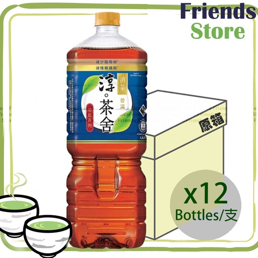 [4007611BGF] Authentic Tea House - [Full Case] Puer Tea Beverage with Fiber (NO SUGAR)  (1.2L X 12)  