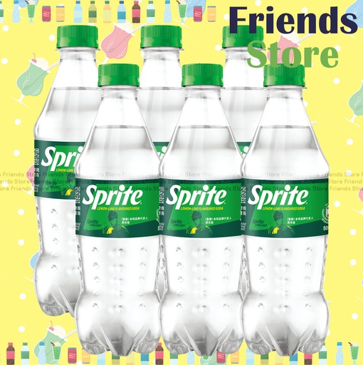 [400759A_6] Sprite - bottled Lemon and Lime Flavoured Soda (500ml X 6) New/old packing randomly distrubuted