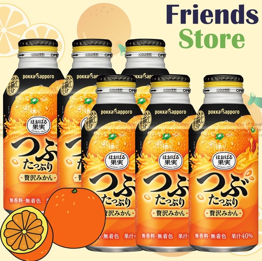 [4126T2] 札幌  - 果粒多多橙汁 (400克 X 6)  (平行進口)（新舊包裝隨機發貨）