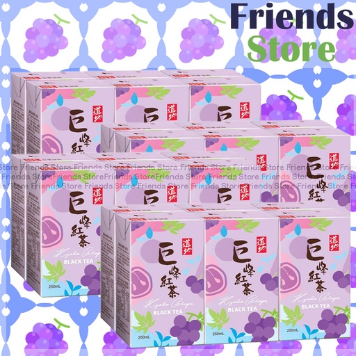 [4002107F] 道地 - [原箱] 紙包裝 巨峰提子紅茶 飲品 (250毫升 X 6 X 4)