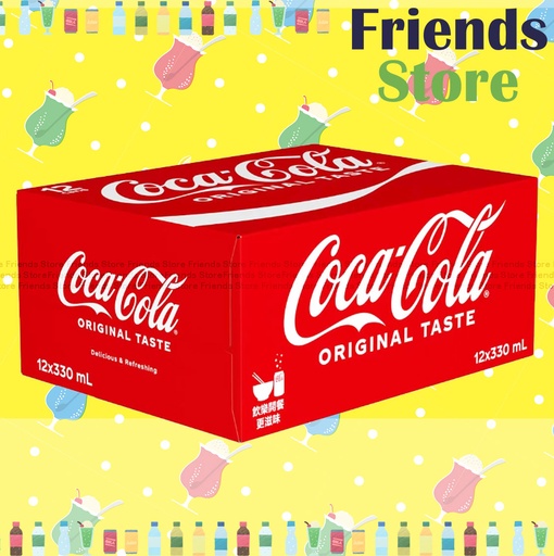 [400148A] 可口可樂 - [原箱12罐裝] 可樂汽水  (330毫升 X 12) #Coca-Cola Coke