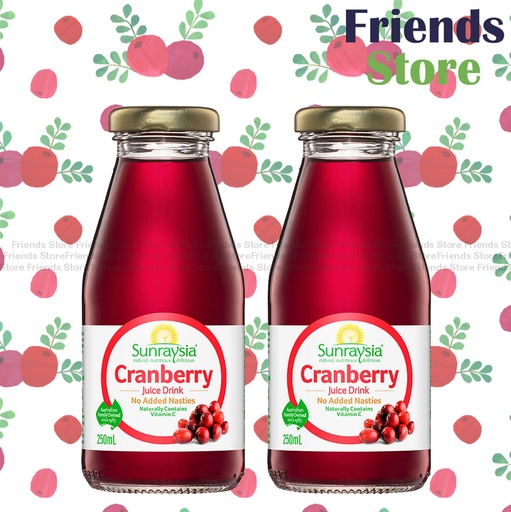 [4004433G] Sunraysia - <細支玻璃裝> Cranberry Drink (250ml X 2) Packing Randomly Distributed